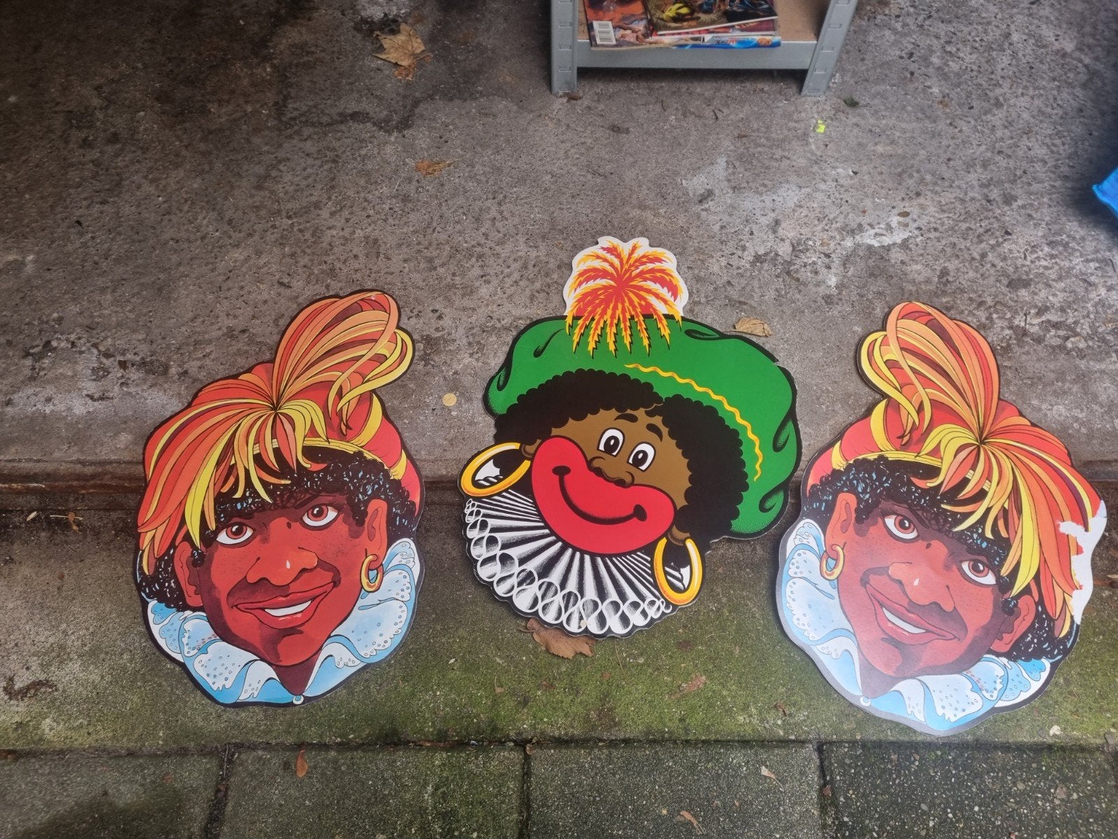 Zeldzame zwarte piet sinterklaas feest raam decoratie 80s, Ophalen of Verzenden