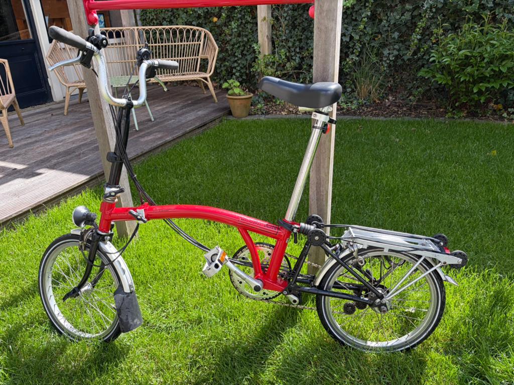 Mooie Brompton, 6 versnellingen! (Afhalen Lwd of Amsterdam), Fietsen en Brommers, Fietsen | Vouwfietsen, Ophalen, Gebruikt, Brompton