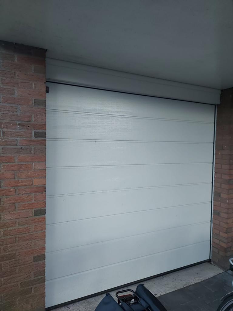 Hörmann Promatic Garagedeur - Wit, compleet met motor, Ophalen, Gebruikt, 120 cm of meer, Garagedeur