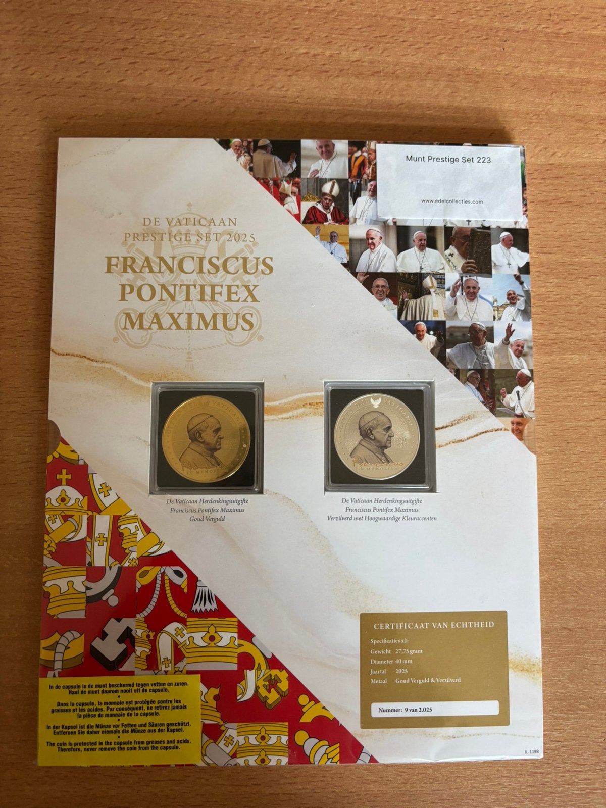 Munt set Franciscus Pontifex Maximus, Ophalen of Verzenden, Overige landen, Overige waardes