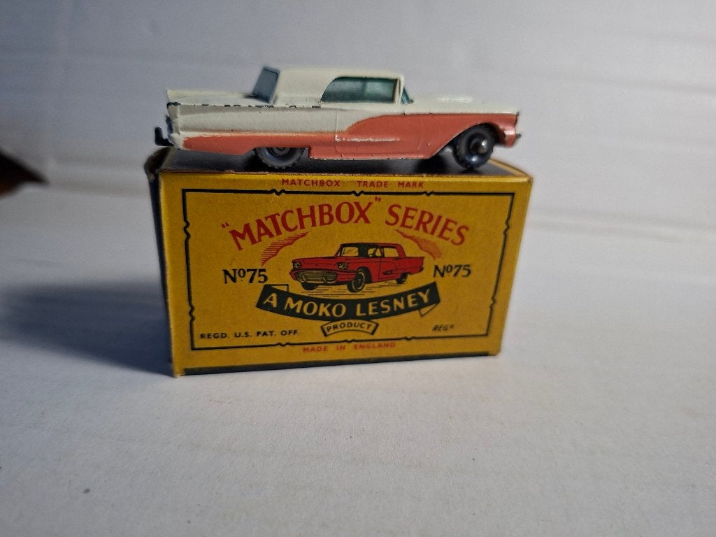 Matchbox Lesney # 75 A Ford Thunderbird in B Box, Verzenden, Gebruikt, Auto