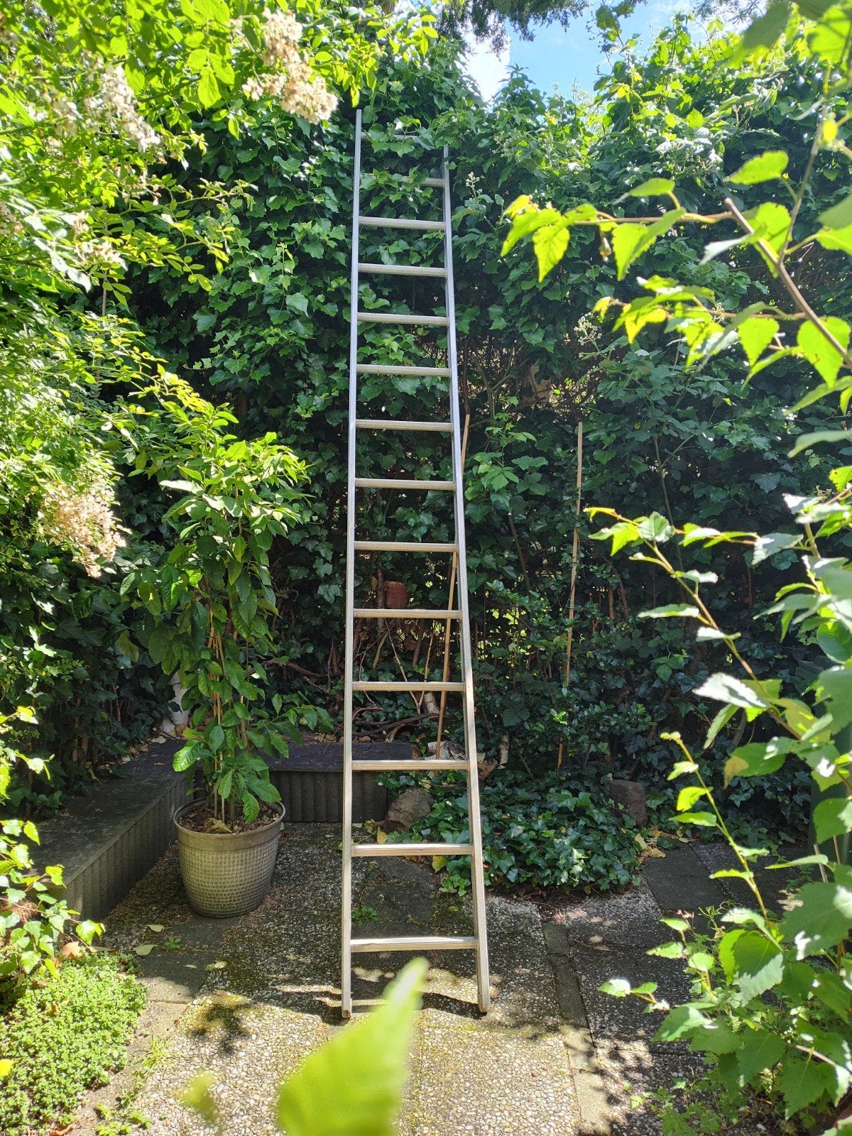 Aluminium ladder, Ophalen, Gebruikt, 2 tot 4 meter