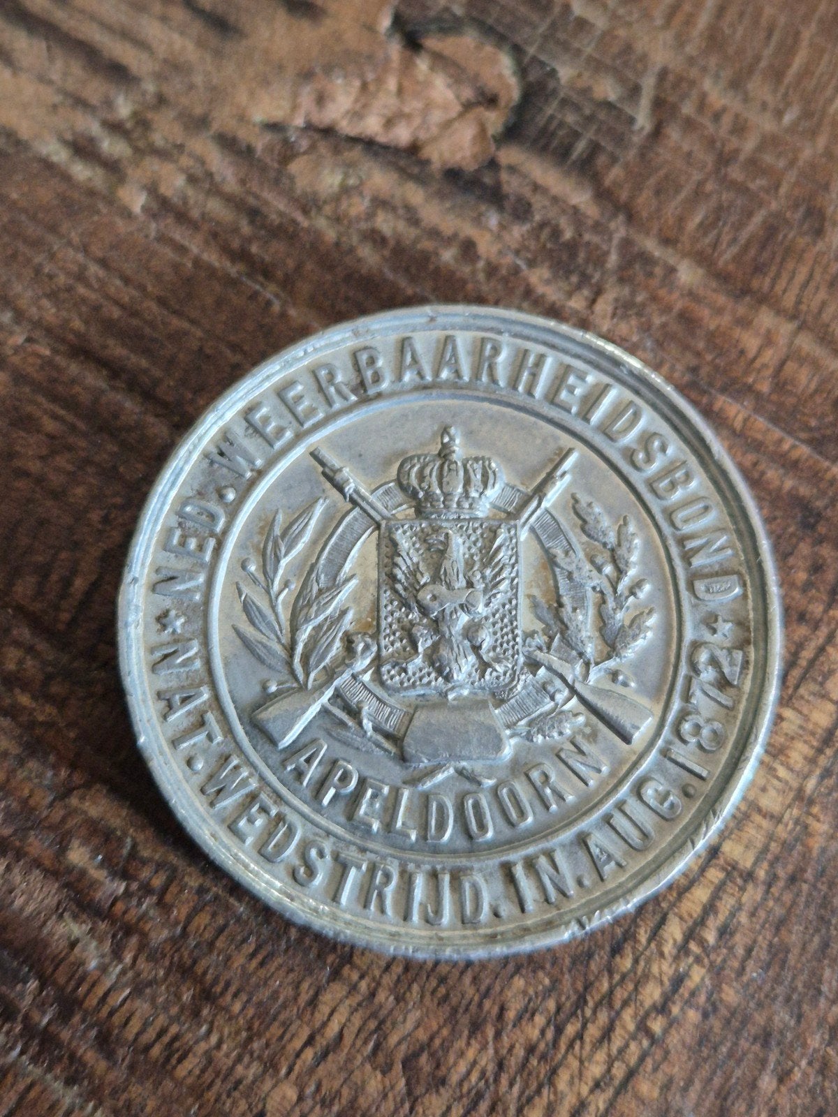 Penning weerbaarheisbond Apeldoorn 1872, Ophalen of Verzenden, Overige materialen, Nederland
