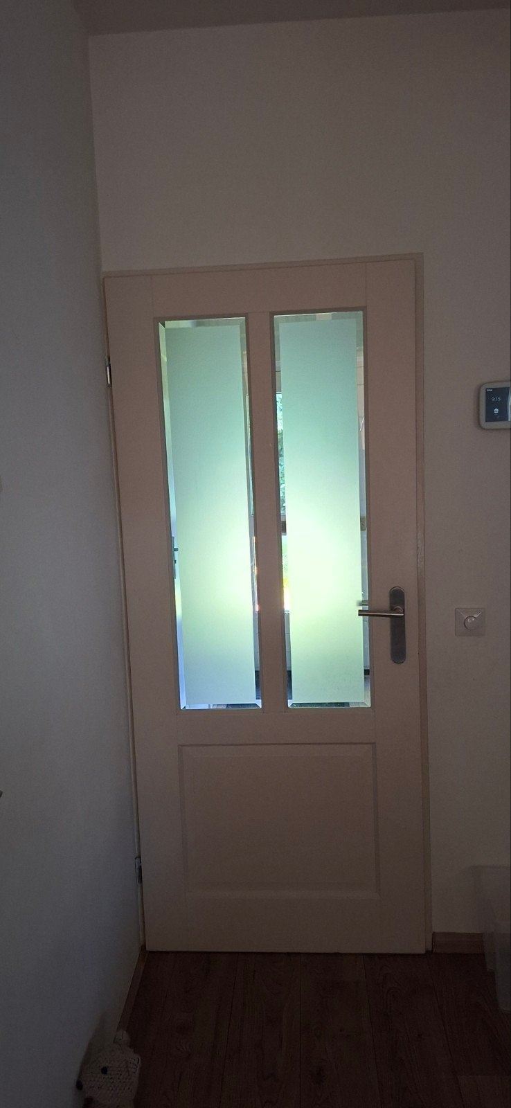 Nette binnendeur met glas, 201cm, Doe-het-zelf en Verbouw, Deuren en Horren, Gebruikt, Binnendeur, 200 tot 215 cm, Minder dan 80 cm