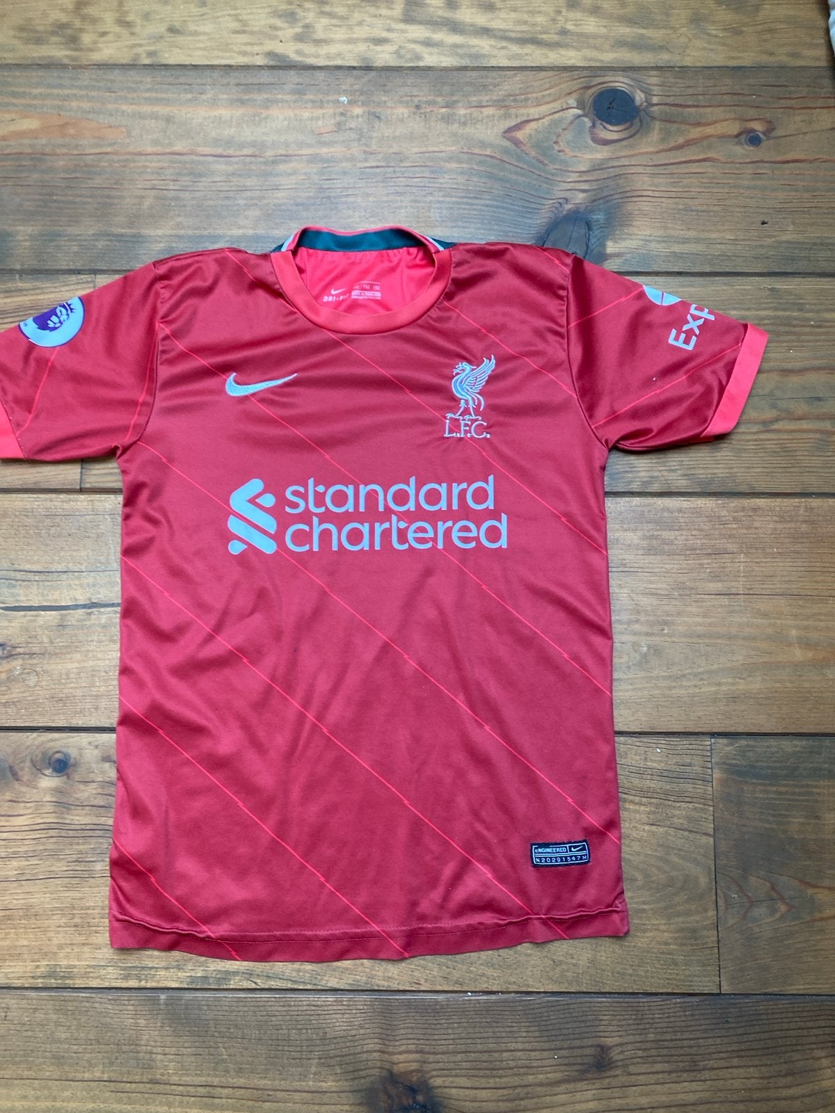 Liverpool Thuisshirt M. Salah 11 - Maat 152, Kinderen en Baby's, Kinderkleding | Maat 152, Ophalen of Verzenden, Zo goed als nieuw