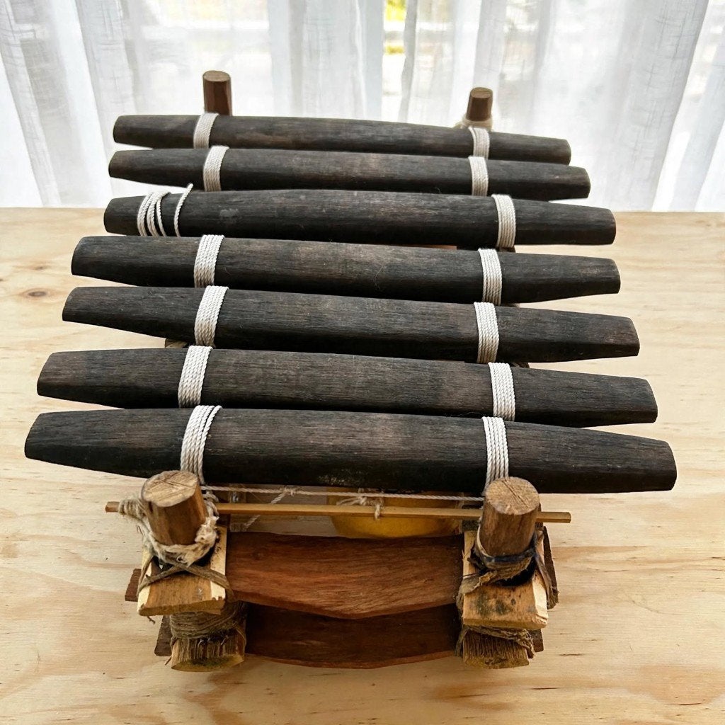 Vintage Afrikaanse Balafon met Kalebassen, Ophalen of Verzenden, Gebruikt, Overige soorten