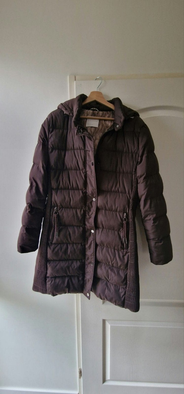 Chocoladebruine warme winterjas van Rino & Pelle, Bruin, Maat 42/44 (L), Ophalen of Verzenden, Gedragen