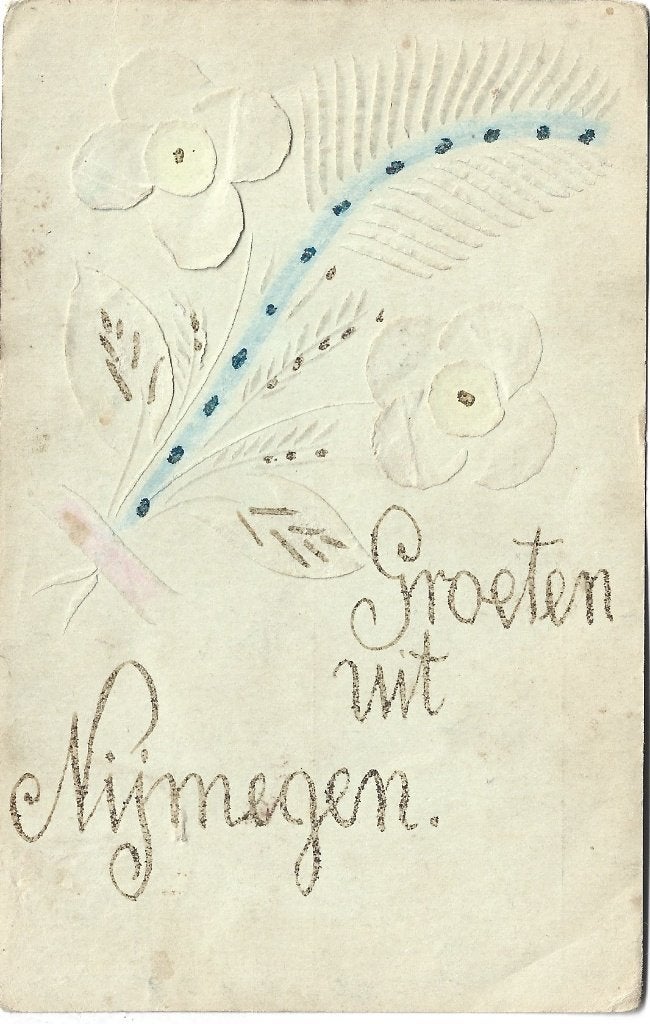 Nijmegen;  Groeten uit Nijmegen, Verzenden, Voor 1920, Gelopen, Gelderland