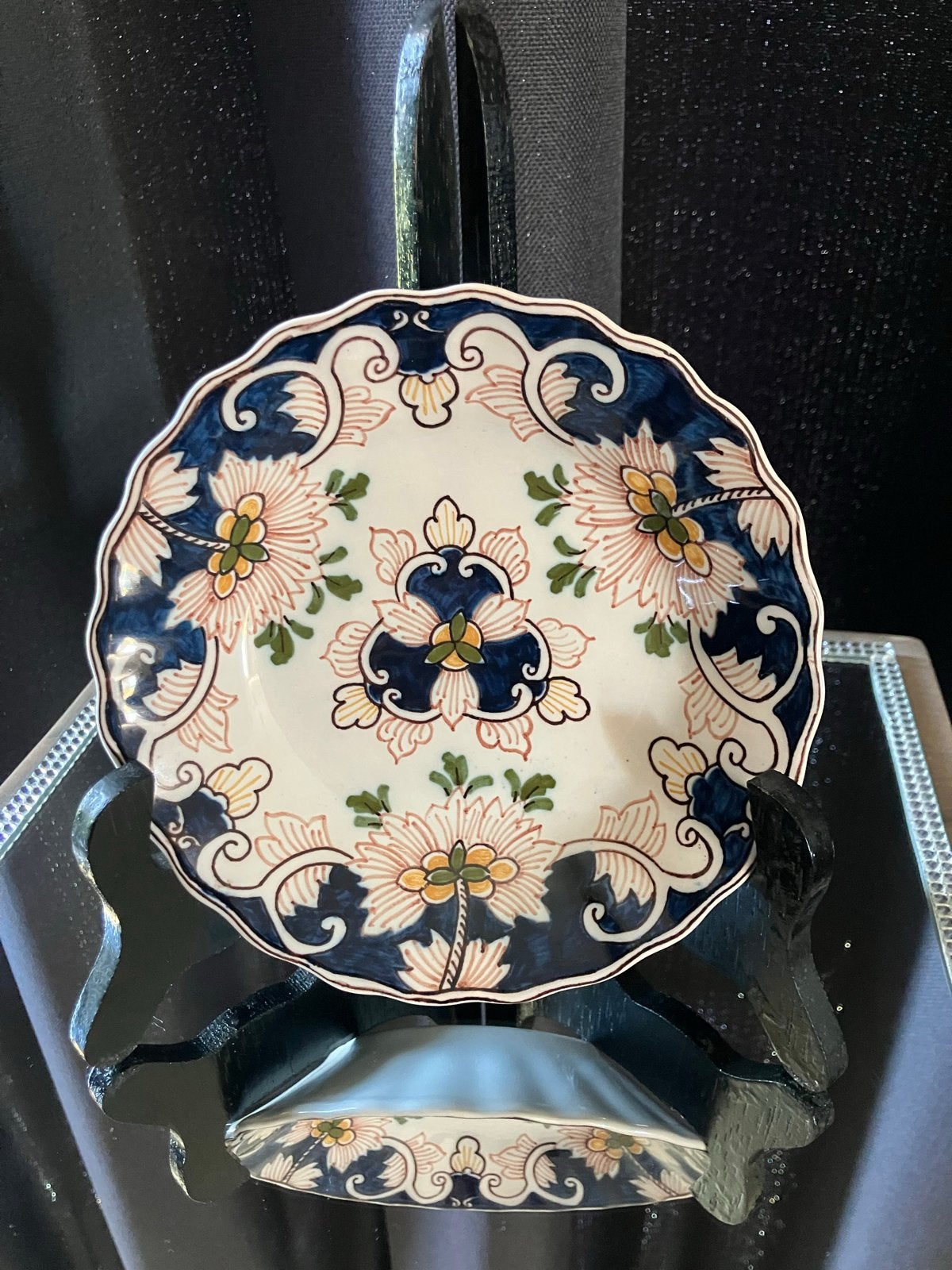 Antiek Makkum Aardewerk Wandbordje - Kunsthandel Alberts, Ophalen of Verzenden