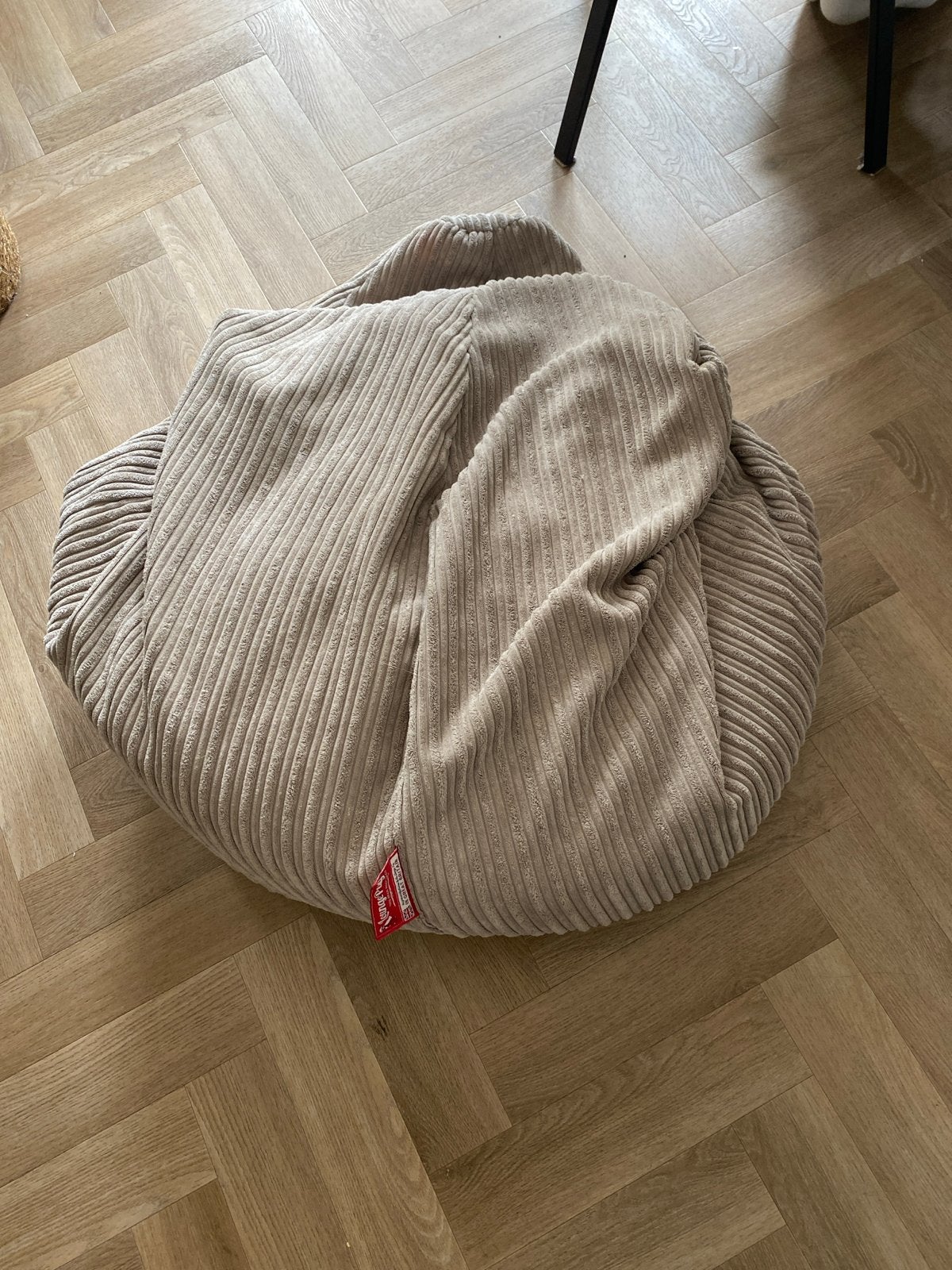 Lounge Pug Zitzak Gaming Stoel Corduroy Graphite Grijs, Huis en Inrichting, Ophalen, Gebruikt, Grijs, Zitzakstoel