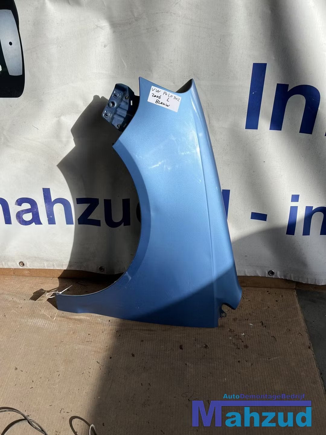 VW POLO 9N2 Blauw links voorscherm scherm zijscherm, Auto-onderdelen, Carrosserie en Plaatwerk, Gebruikt, Volkswagen, Volkswagen AG
