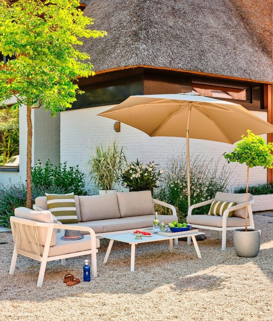 Intratuin 5-zits loungeset Alexa wit, Ophalen, 5 zitplaatsen, Loungeset, Nieuw