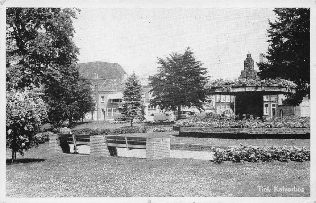 Tiel - Kalverbos (gel. 1959), Ophalen of Verzenden, 1940 tot 1960, Gelopen, Gelderland