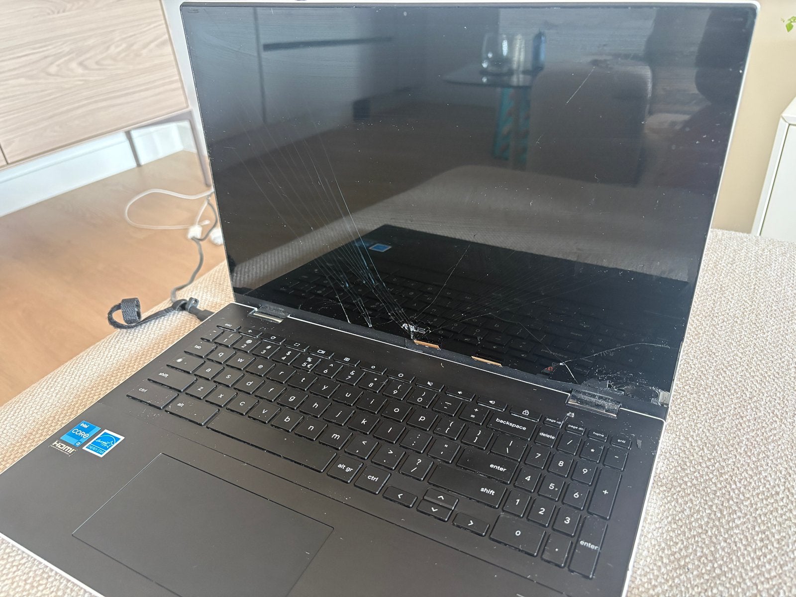 ASUS Chromebook Flip CX5 i3 8GB 128GB – scherm defect –, Gebruikt, 15 inch, 8 GB, Touchscreen