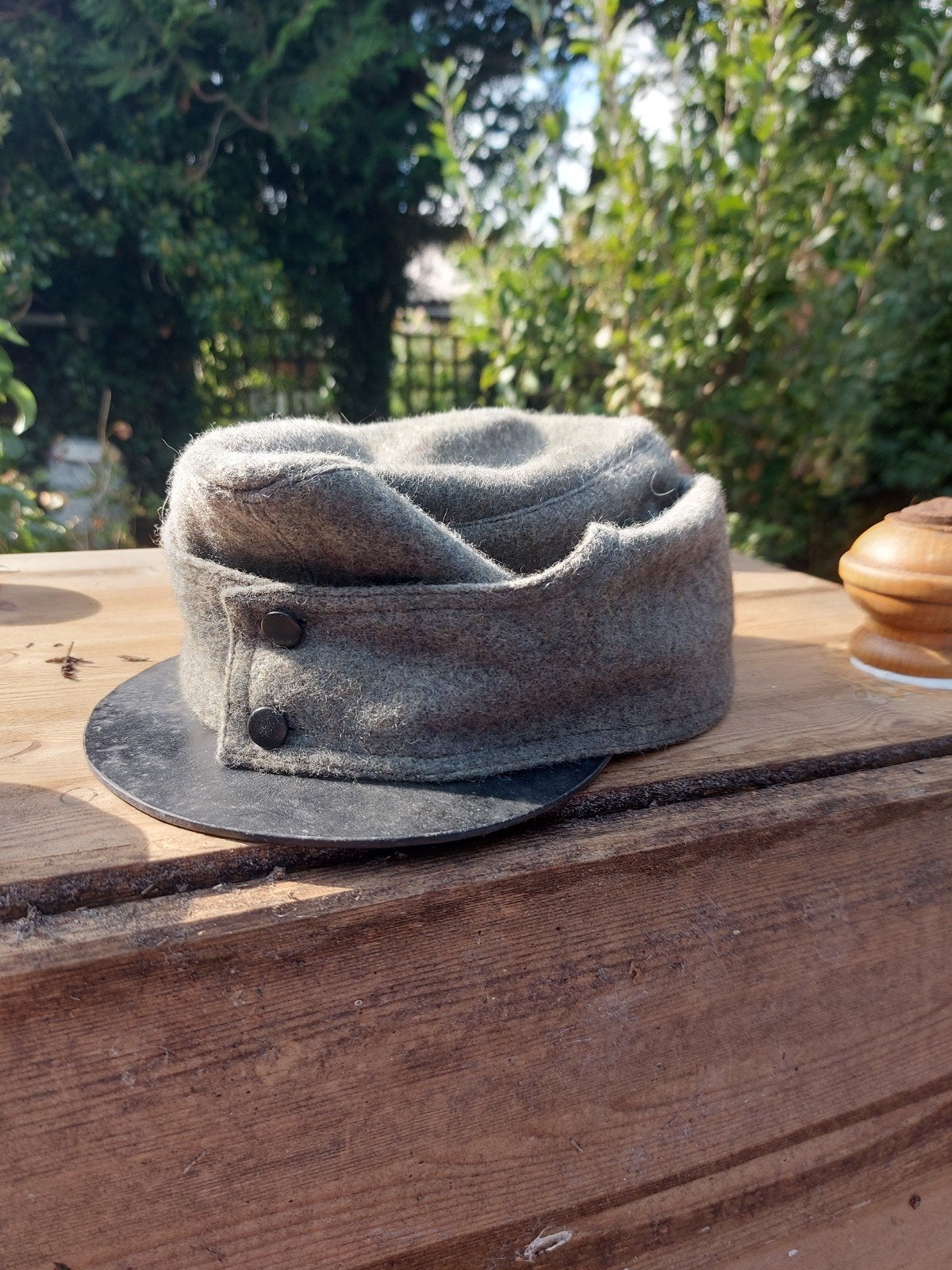 KuK, WOI, repro veldpet, steingrau., Ophalen of Verzenden, Landmacht, Overige gebieden, Kleding of Schoenen