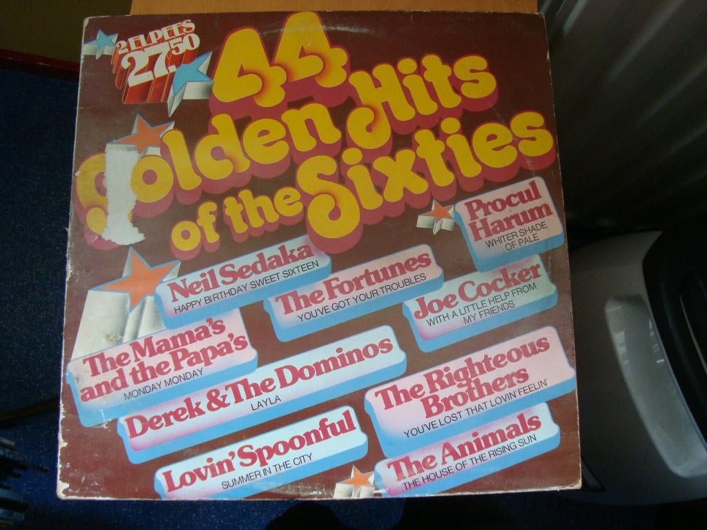 44 golden hits of the sexties dubbel lp, Ophalen of Verzenden, Zo goed als nieuw, 12 inch