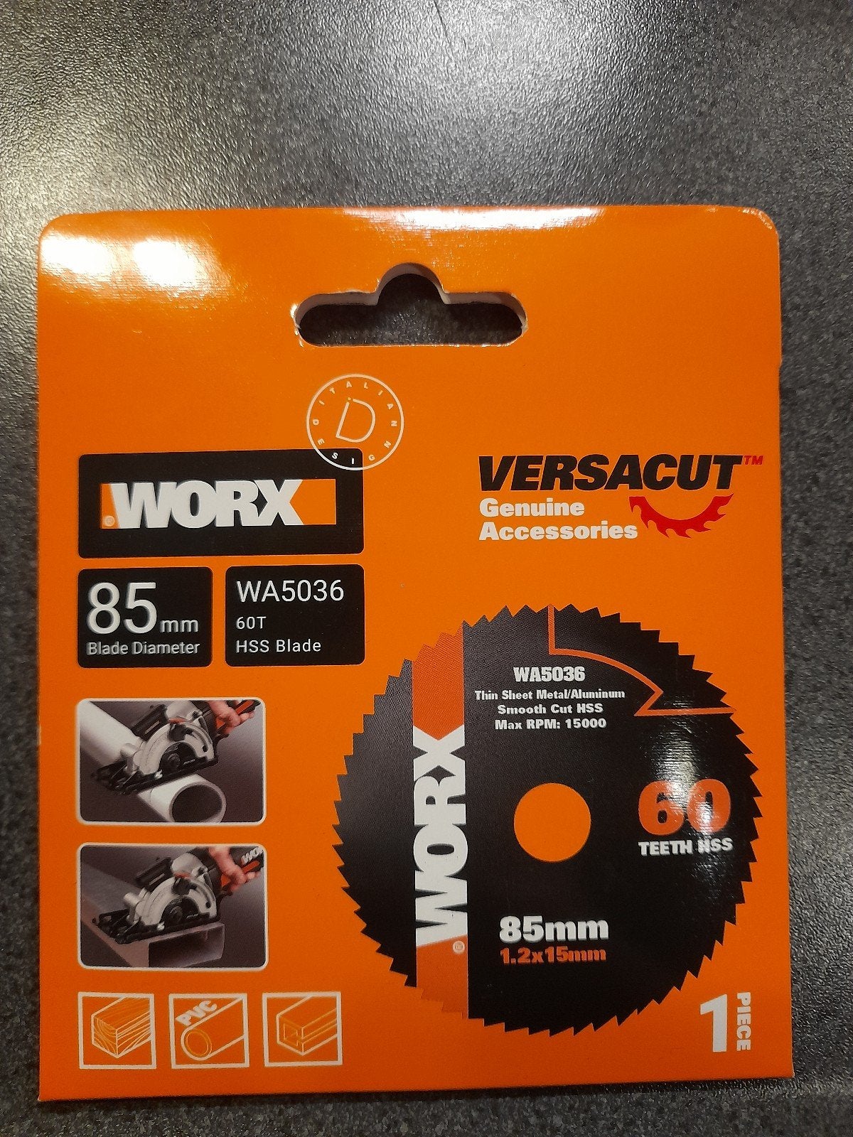 Worx WA5036 HSS Zaagblad 85mm 60T voor Versacut, Ophalen of Verzenden, Nieuw, Cirkelzaag, Worx