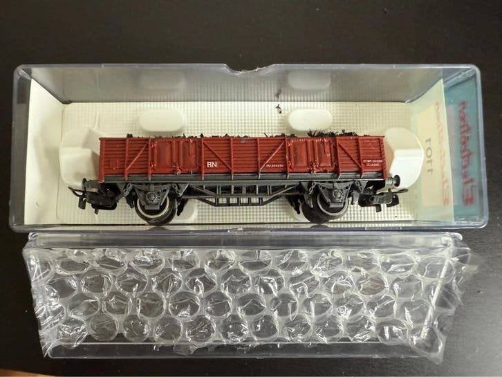 Electrotren 1104 hogeboordwagen RENFE met kolen H0 in doos, Overige merken, Gelijkstroom, Wagon, Ophalen of Verzenden
