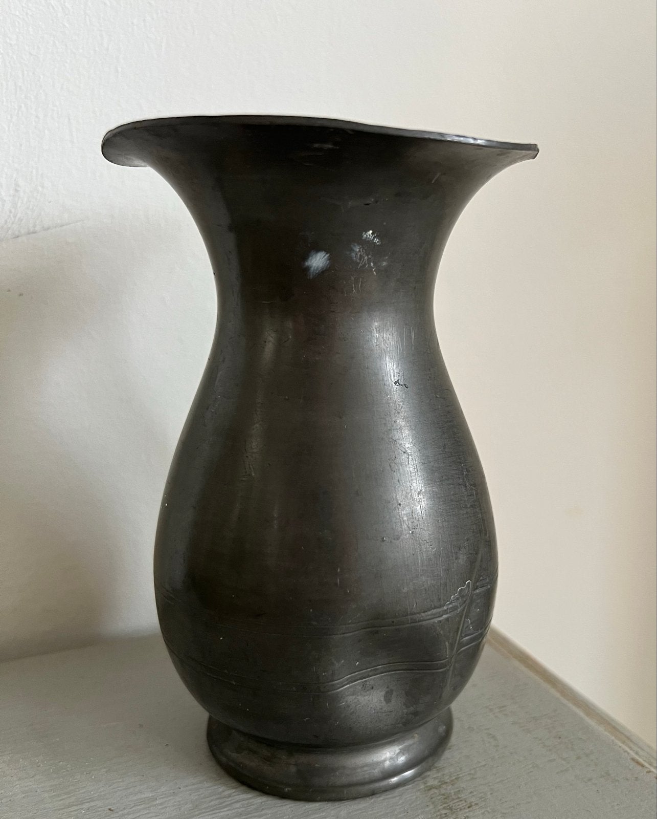 Antieke tinnen vaasje  'De Poorter Zuiver Tin', Antiek en Kunst, Ophalen of Verzenden