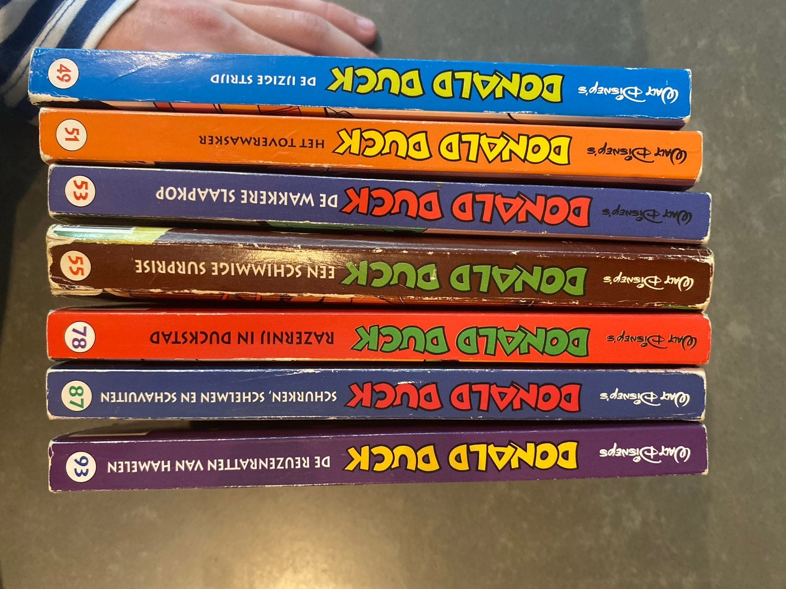 Donald Duck Pockets - Nummers 49, 51, 53, 55, 78, 87, 93, Meerdere stripboeken, Ophalen of Verzenden, Gelezen