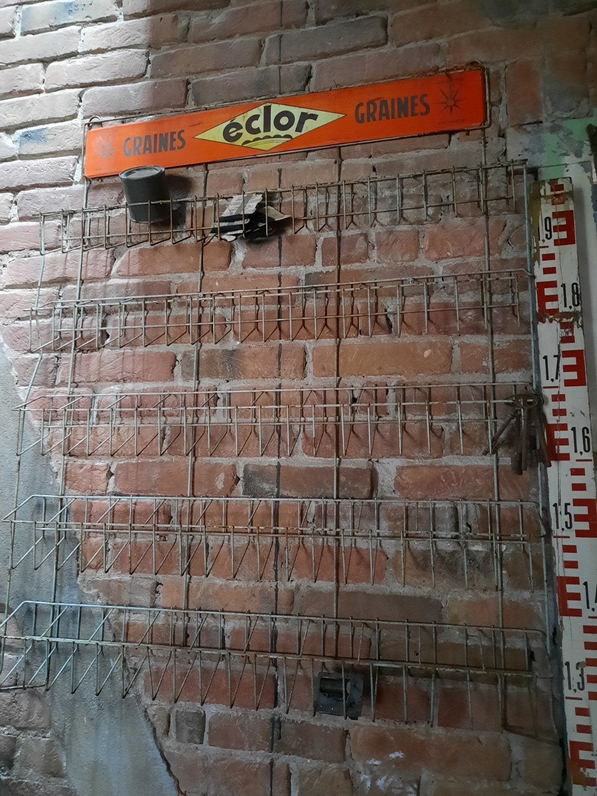 Oud winkelrek reclamerek Eclor rek wandrek, Ophalen, Gebruikt, Reclamebord
