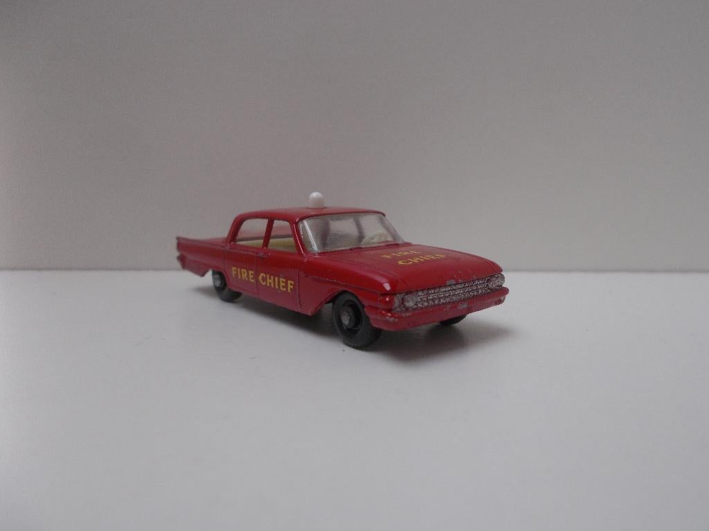 6257 Ford Fairlane Fire Chief's Car Lesney Matchbox No 59, Ophalen of Verzenden, Gebruikt, Auto