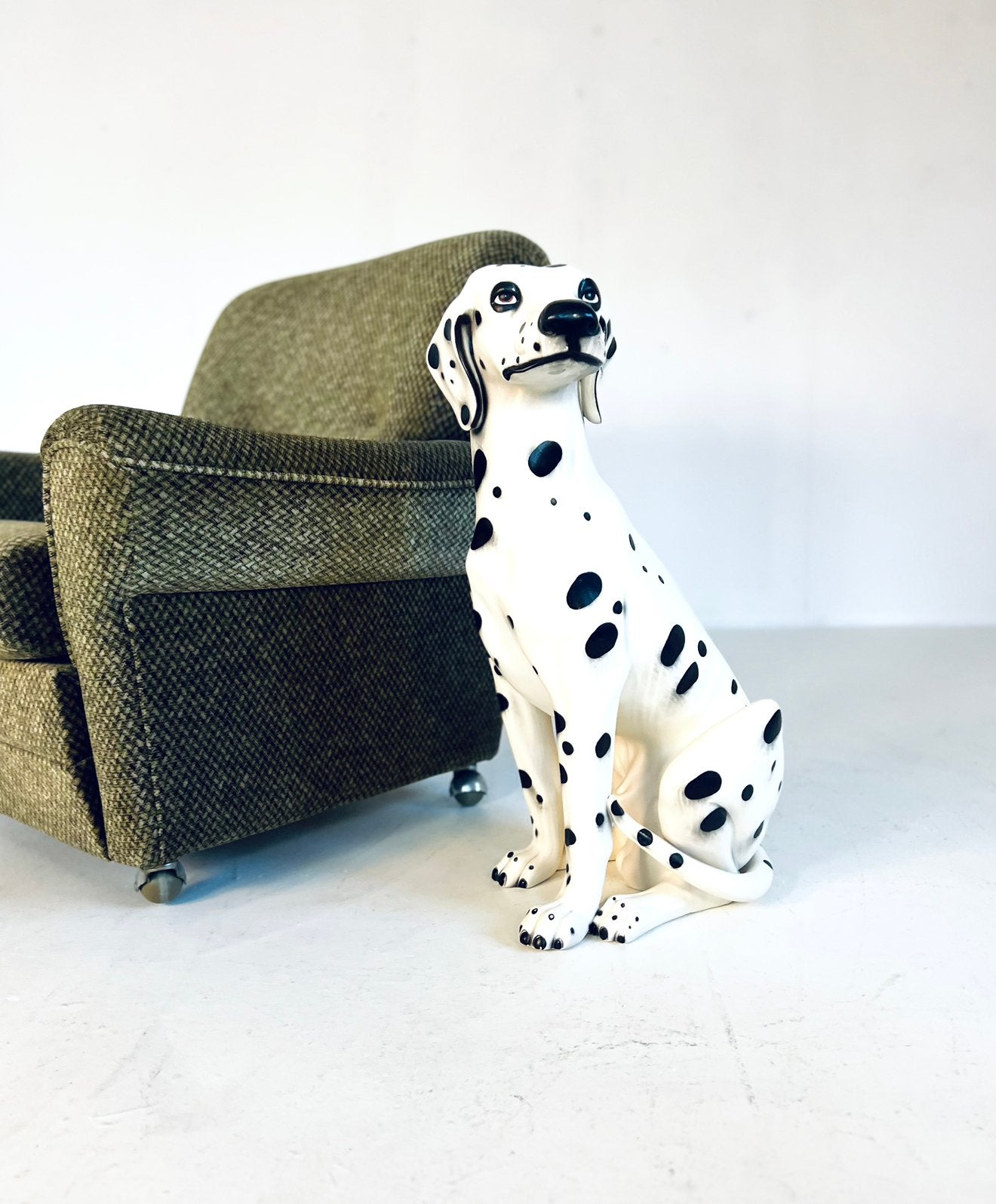 Vintage Italiaanse keramieken Dalmatiër, jaren ‘60, Ophalen of Verzenden, Zo goed als nieuw, Dier
