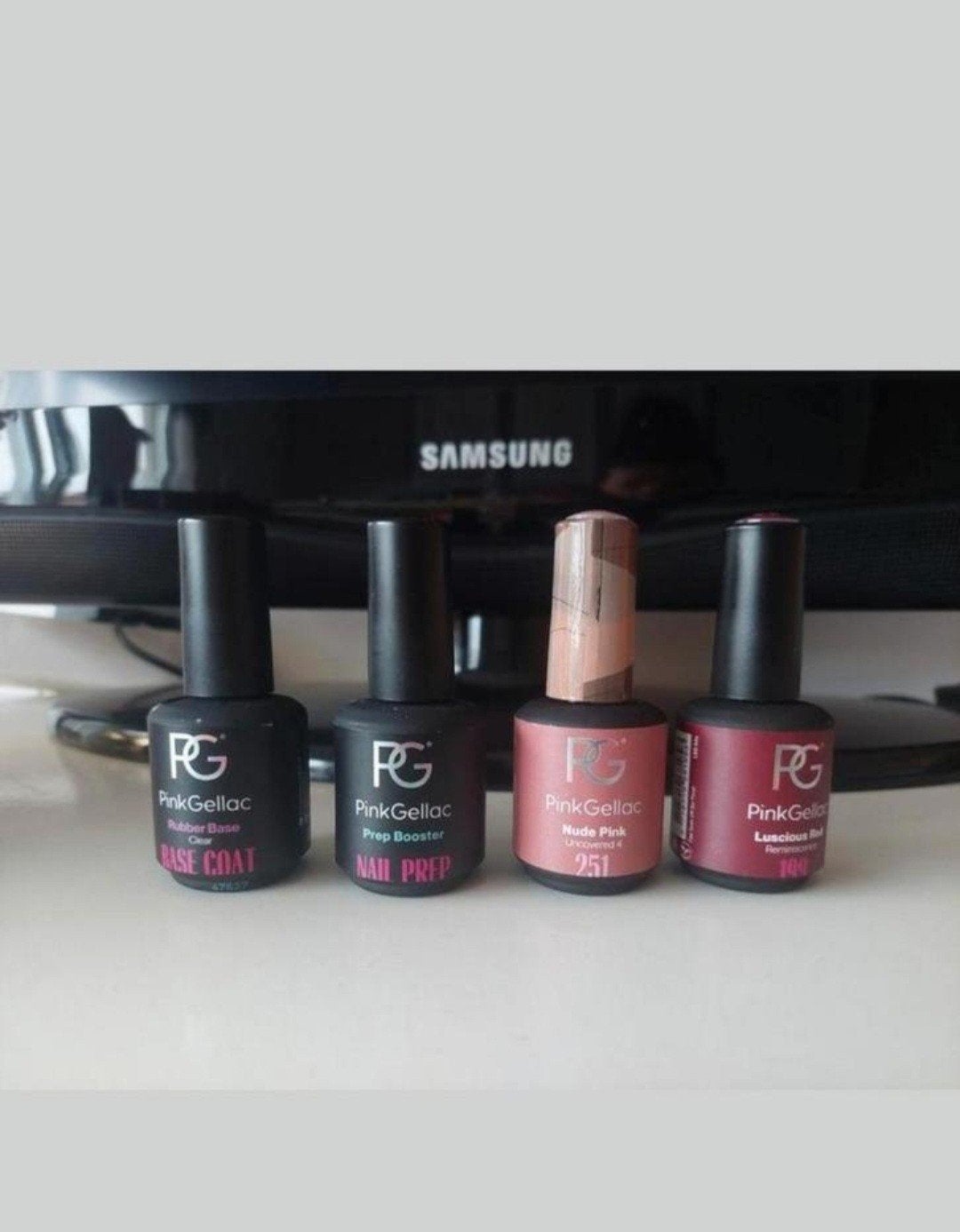 Pink gellac set, Ophalen