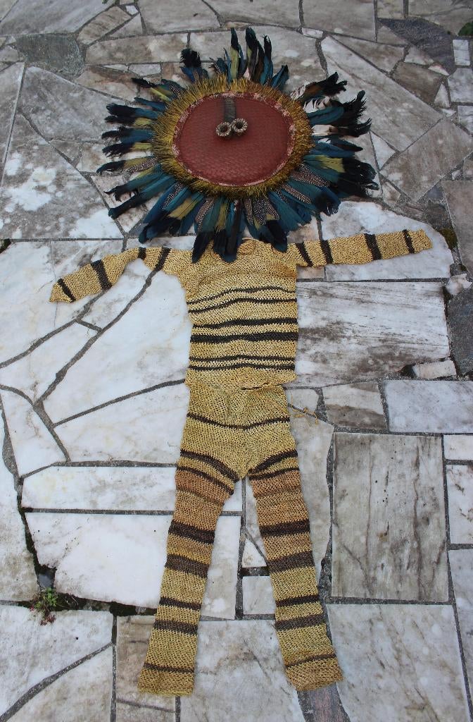 gitenga masker met kostuum PENDE uit CONGO, Antiek en Kunst, Ophalen of Verzenden