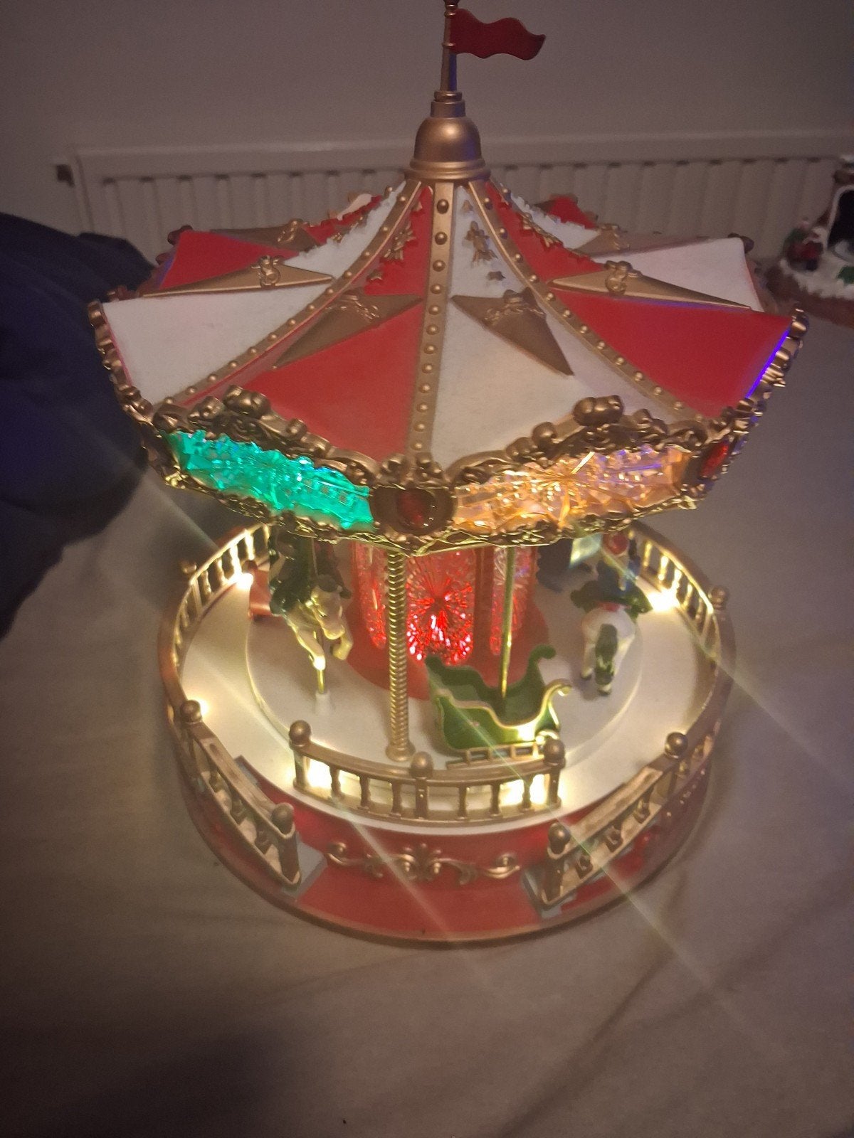 kerst draaimolen, Ophalen, Gebruikt