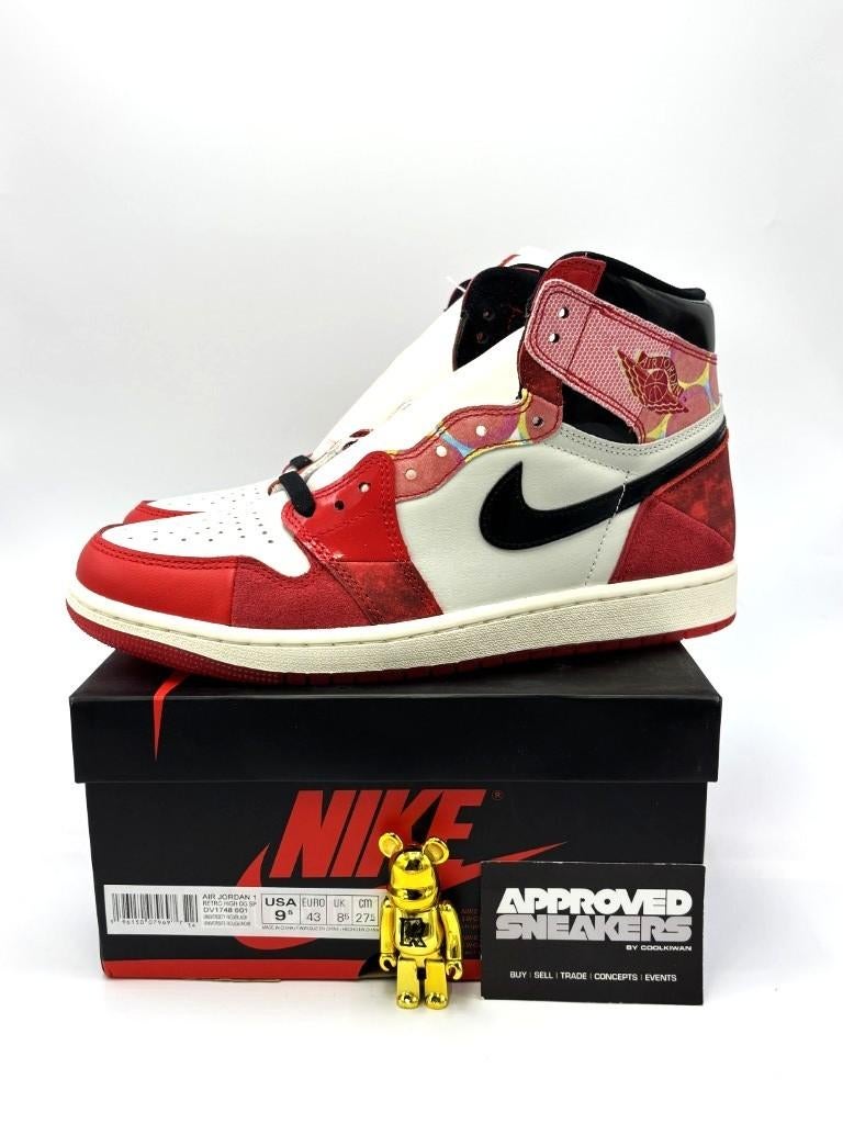 Nike Air Jordan 1 Retro High OG Spider-Man US9.5 43, Kleding | Heren, Schoenen, Overige kleuren, -, Verzenden, -