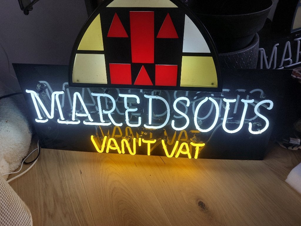 Maredsous neon reclame verlichting., Verzamelen, Ophalen of Verzenden, Nieuw, Reclamebord, Plaat of Schild, Overige merken