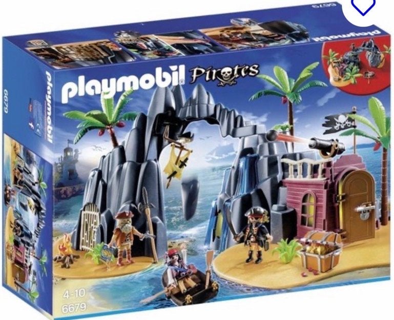 Playmobil 6679 Piraten Eiland met Schatkist en Figuren, Pirates, Complete set, Overige typen, Ophalen of Verzenden
