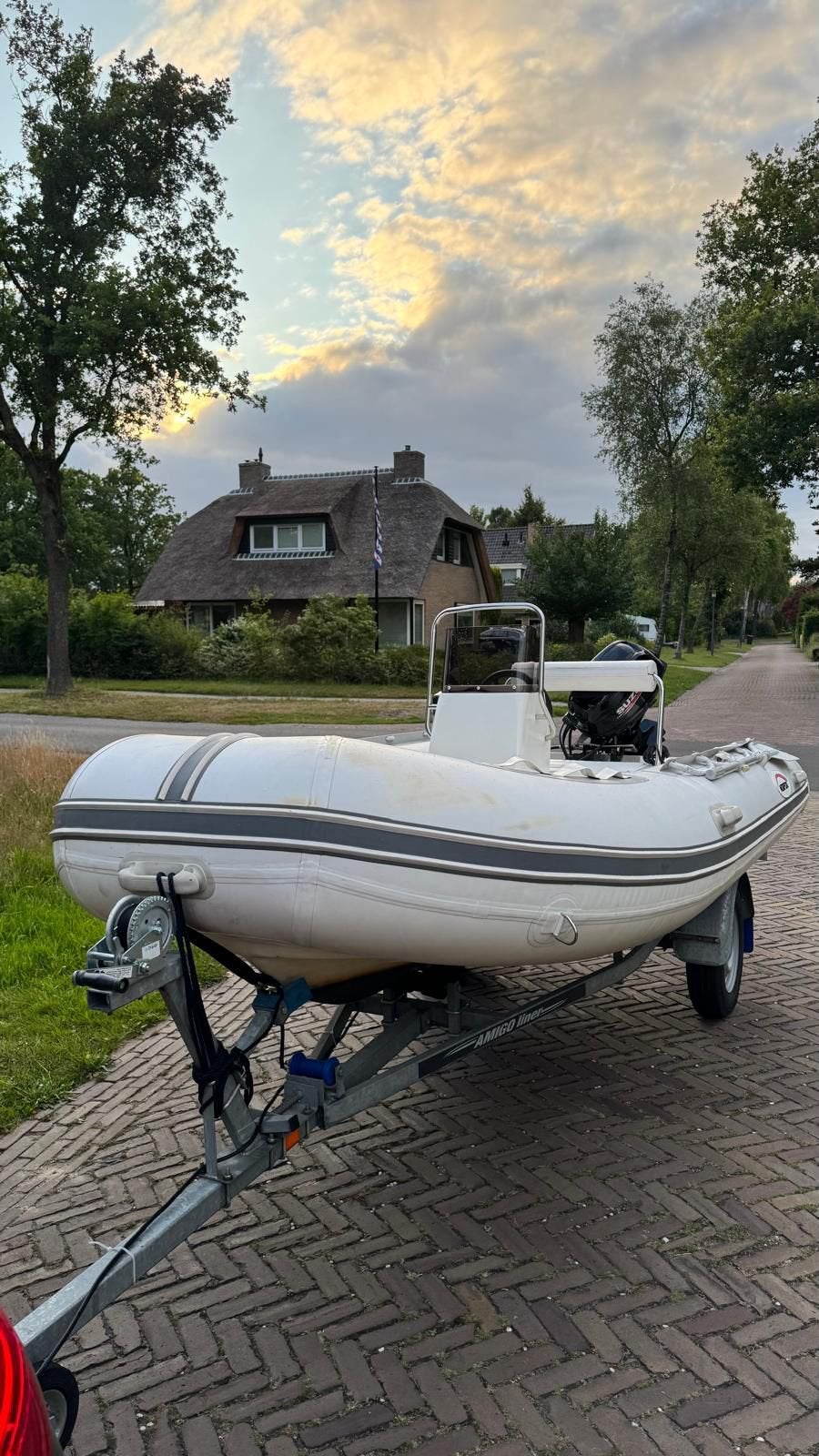 Norfox RIB met Suzuki 15 PK, Watersport en Boten, Ophalen, Buitenboordmotor, Kussens