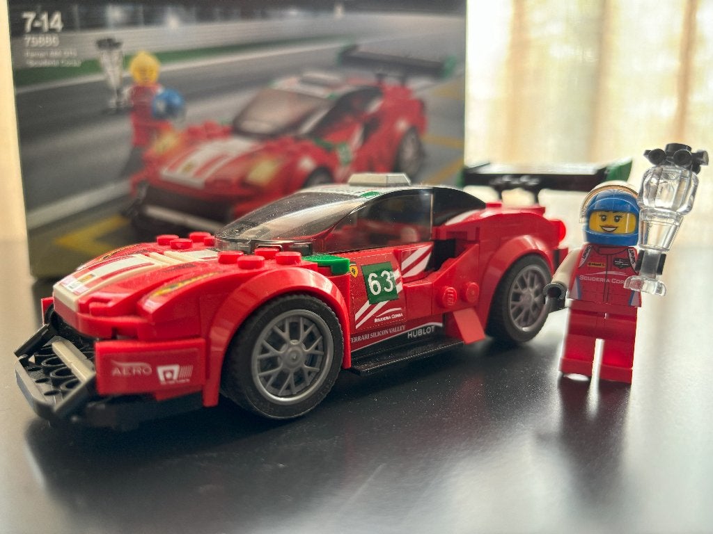 Speed Champions 75886 Ferrari 488 GT3 Scuderia Corsa (2018), Kinderen en Baby's, Speelgoed | Duplo en Lego, Lego, Zo goed als nieuw