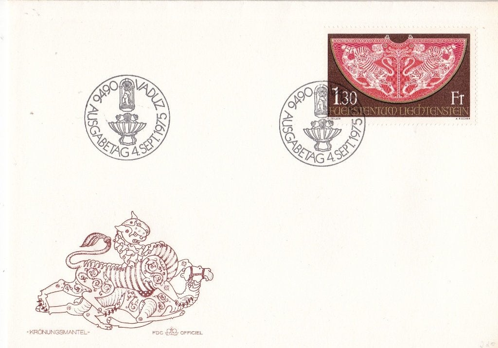 Liechtenstein FDC – Reichskleinodien - M 63, Postzegels en Munten, Postzegels | Eerstedagenveloppen, Verzenden, Onbeschreven, Europa
