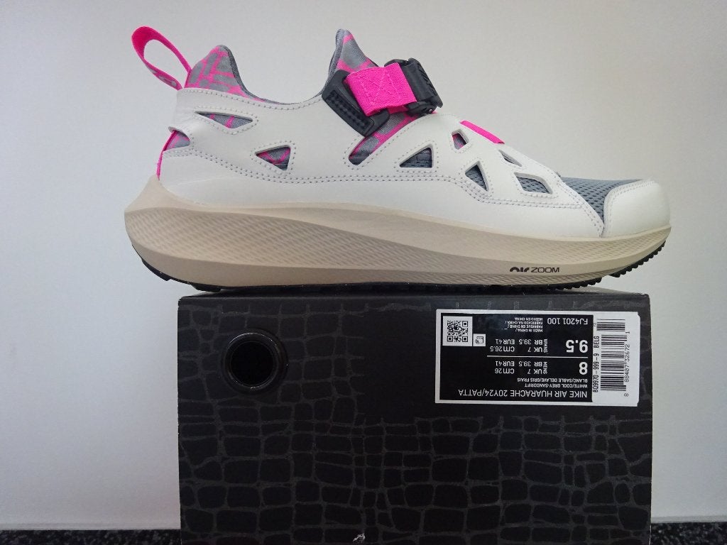 Nike Air Huarache 20Y24 X Patta White Cool Grey Maat 41, Wit, Nike, Nieuw, Ophalen of Verzenden