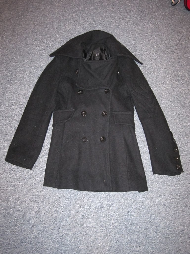 Zwarte winterjas van D.E.P.T., maat S, Ophalen of Verzenden, Gedragen, Zwart