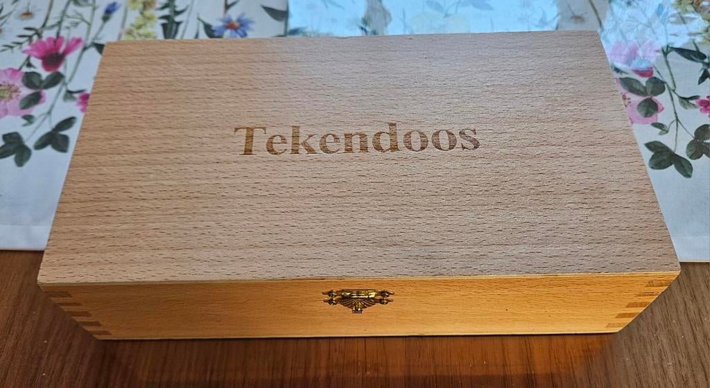 Houten Tekendoos 24,5 x 13,5 cm, Ophalen of Verzenden