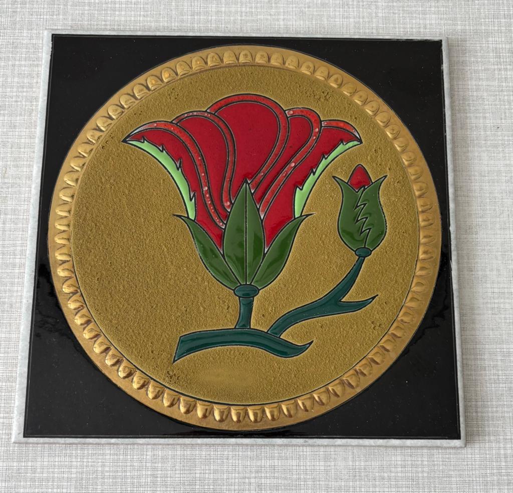 Tegel tulp nassos keramik 20x20, Antiek en Kunst, Ophalen of Verzenden