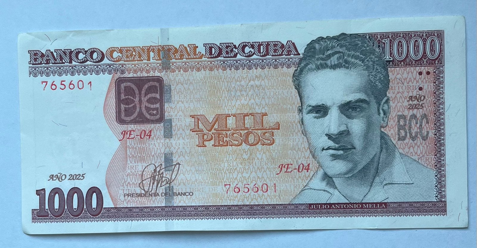 Cuba 1.000 Pesos 2025 lichtgebruikte staat, Verzenden, Midden-Amerika, Los biljet