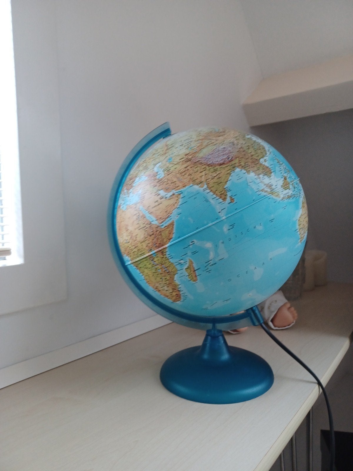 Verlichte Wereldbol - Educatief en Decoratief, Ophalen of Verzenden, Verlicht, Zo goed als nieuw
