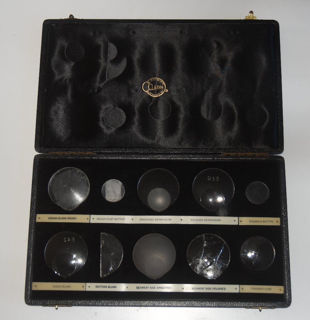 Brillenglazen doos Clement Clarke Ophtalmologie Optiek Lens, Antiek en Kunst, Verzenden