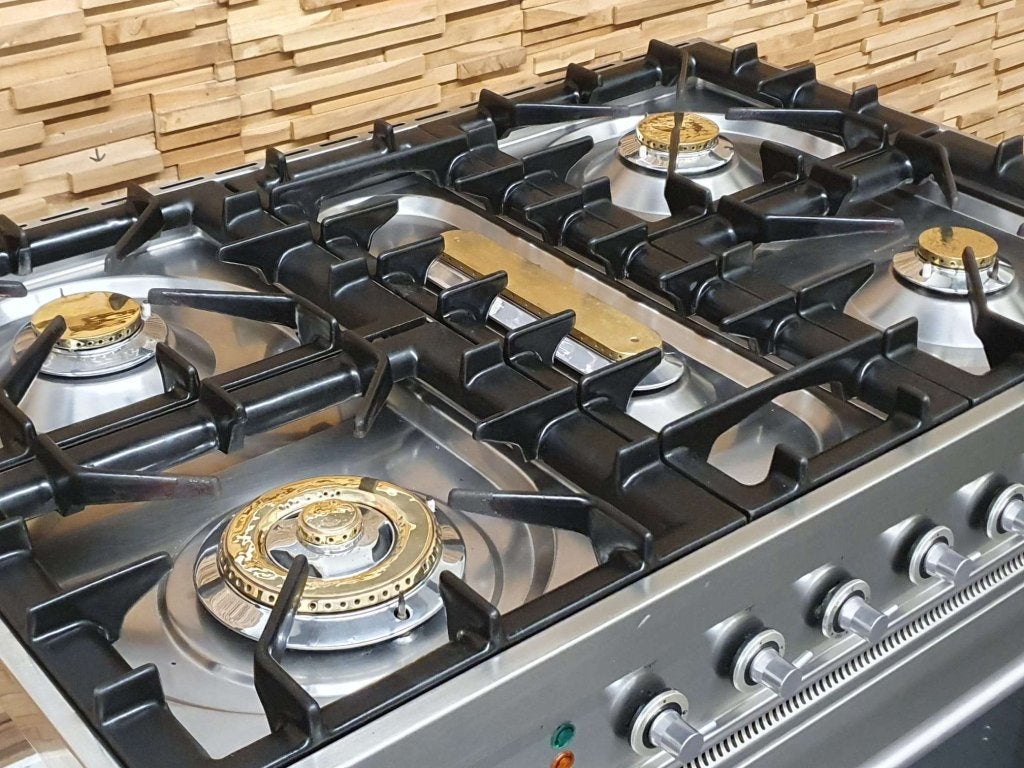 Boretti Fornuis 90cm RVS 5 pitten 1 elektrische oven, Niet ingevuld, 60 cm of meer, Niet ingevuld, Ophalen of Verzenden