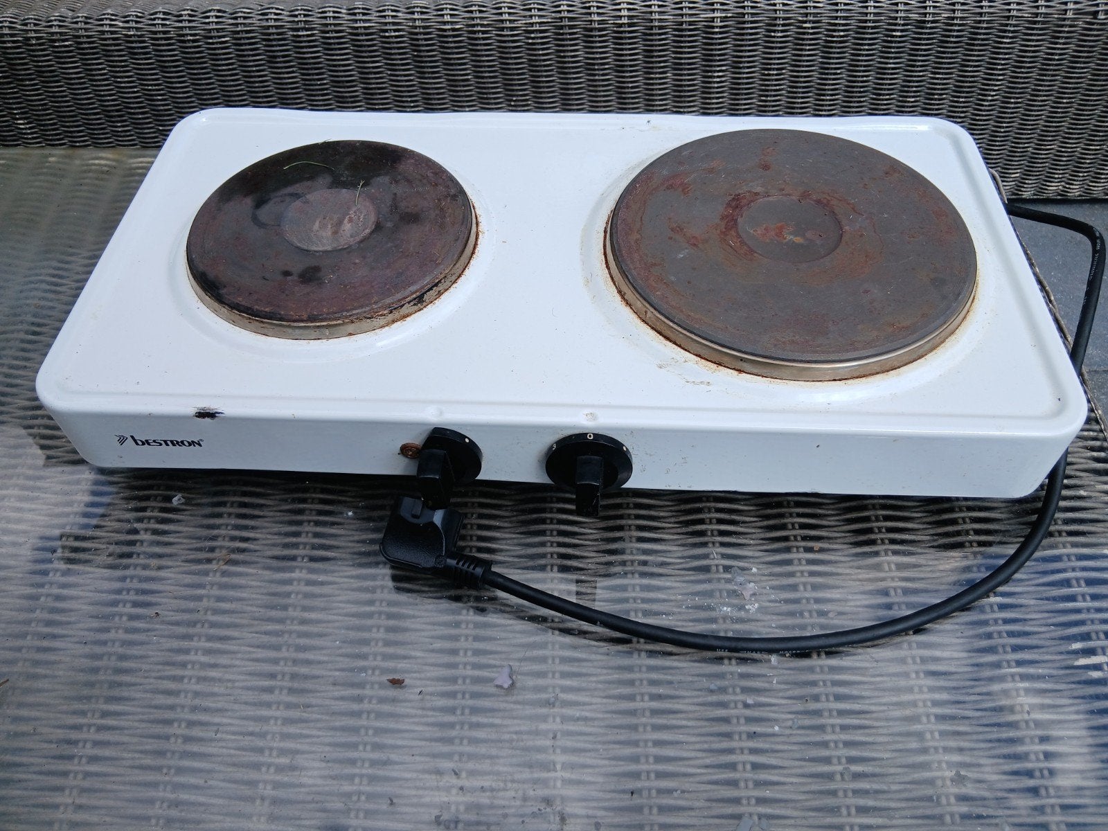 Bestron Kookplaat - Elektrisch, 2 kookzones, Ophalen, Gebruikt