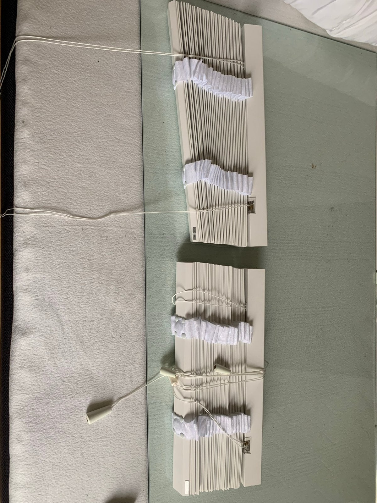 Sunwood jaloezieën wit, Huis en Inrichting, Ophalen, Gebruikt, 100 tot 150 cm, Wit