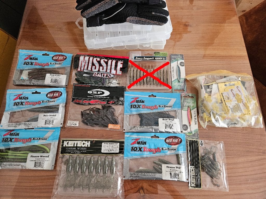 Veel finesse kunstaas, lood, handschoen enz...! 🐟, Ophalen of Verzenden, Gebruikt, Overige typen