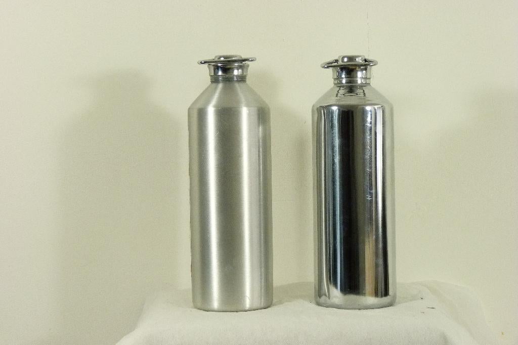 Set van 2 metalen bedkruiken (1x RVS en 1x Aluminium)!, Ophalen of Verzenden, Zo goed als nieuw