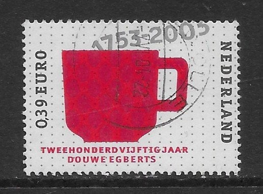 2003, Douwe Egberts 250 jaar, Wit, rood kopje [2193] (K2218), Ophalen of Verzenden