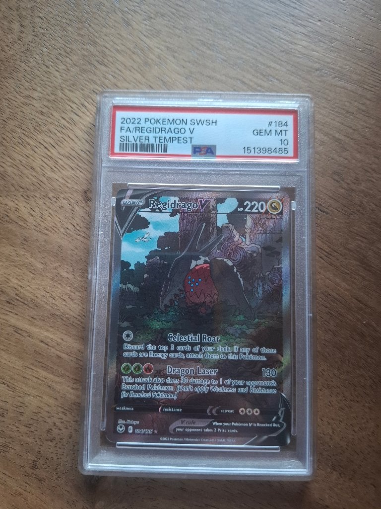 Regidrago silver tempest 184 PSA10, Ophalen of Verzenden, Nieuw, Losse kaart, Foil
